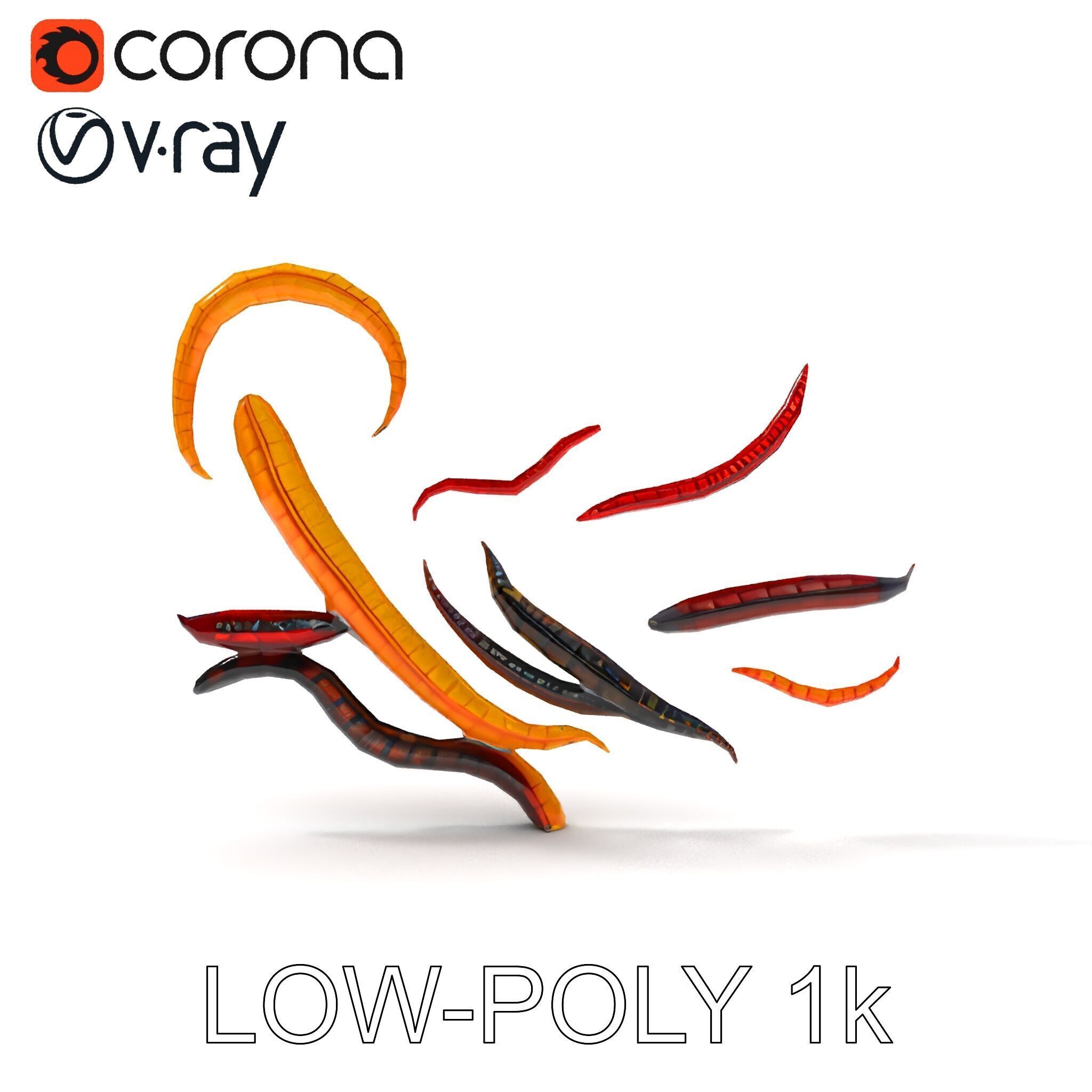 Realistic Centipede Model Pack Low-poly 3D model_34