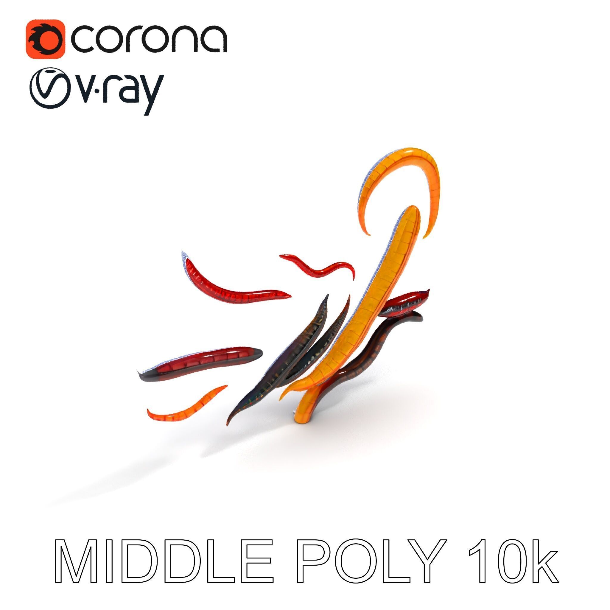 Realistic Centipede Model Pack Low-poly 3D model_24