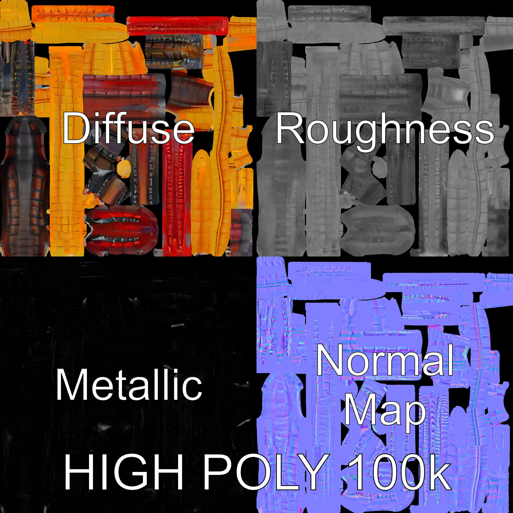 Realistic Centipede Model Pack Low-poly 3D model_3