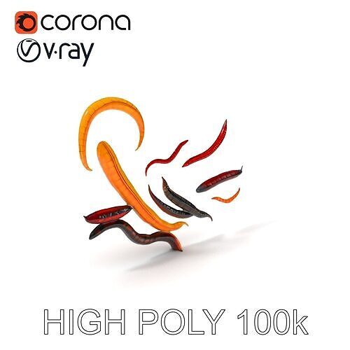 Realistic Centipede Model Pack Low-poly 3D model