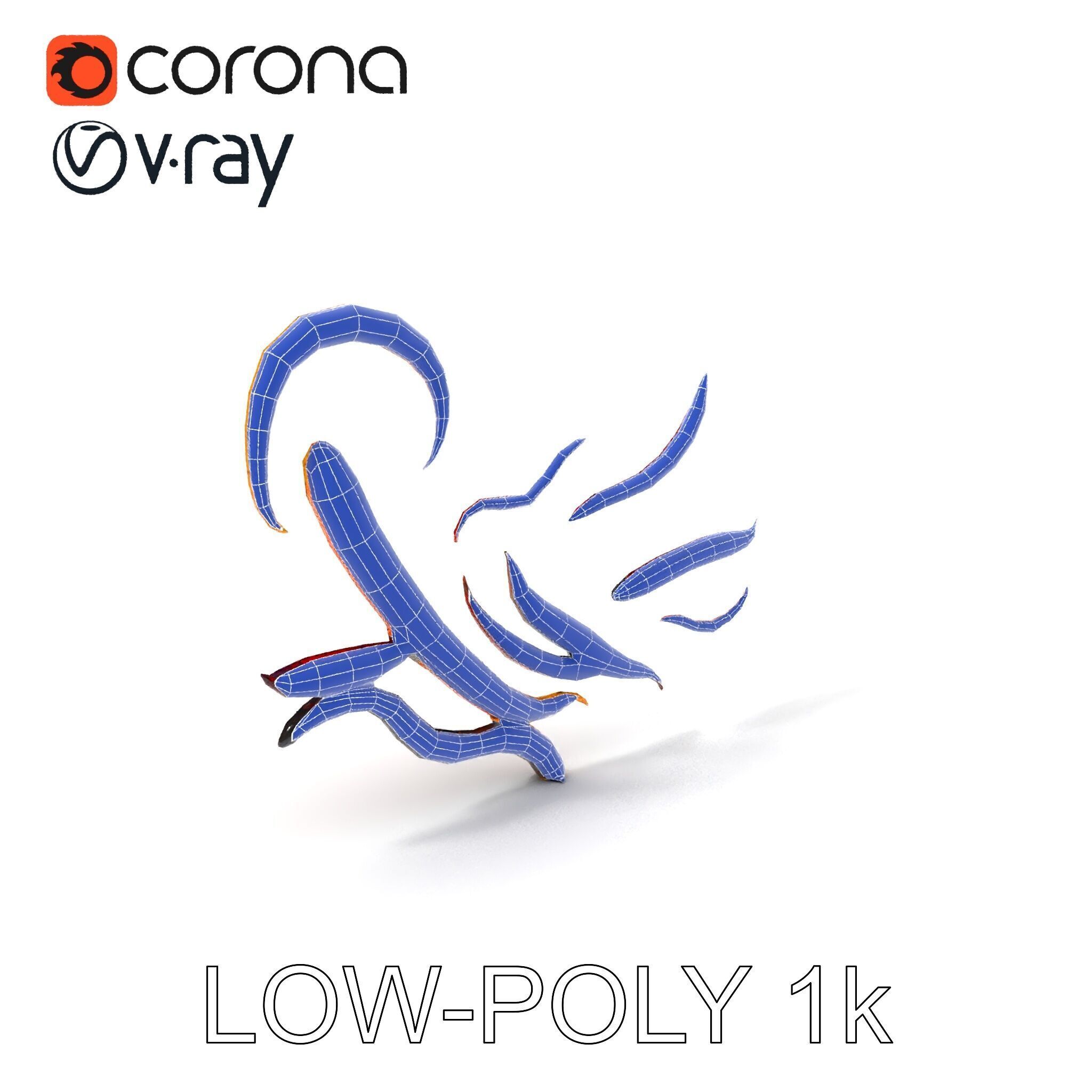 Realistic Centipede Model Pack Low-poly 3D model_20