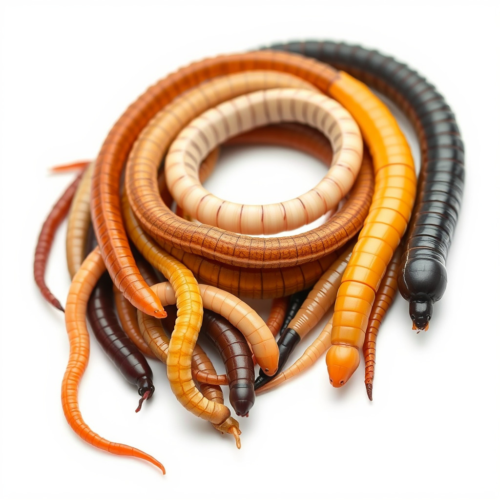 Realistic Worm Collection D Model Pack Low-poly 3D model_2