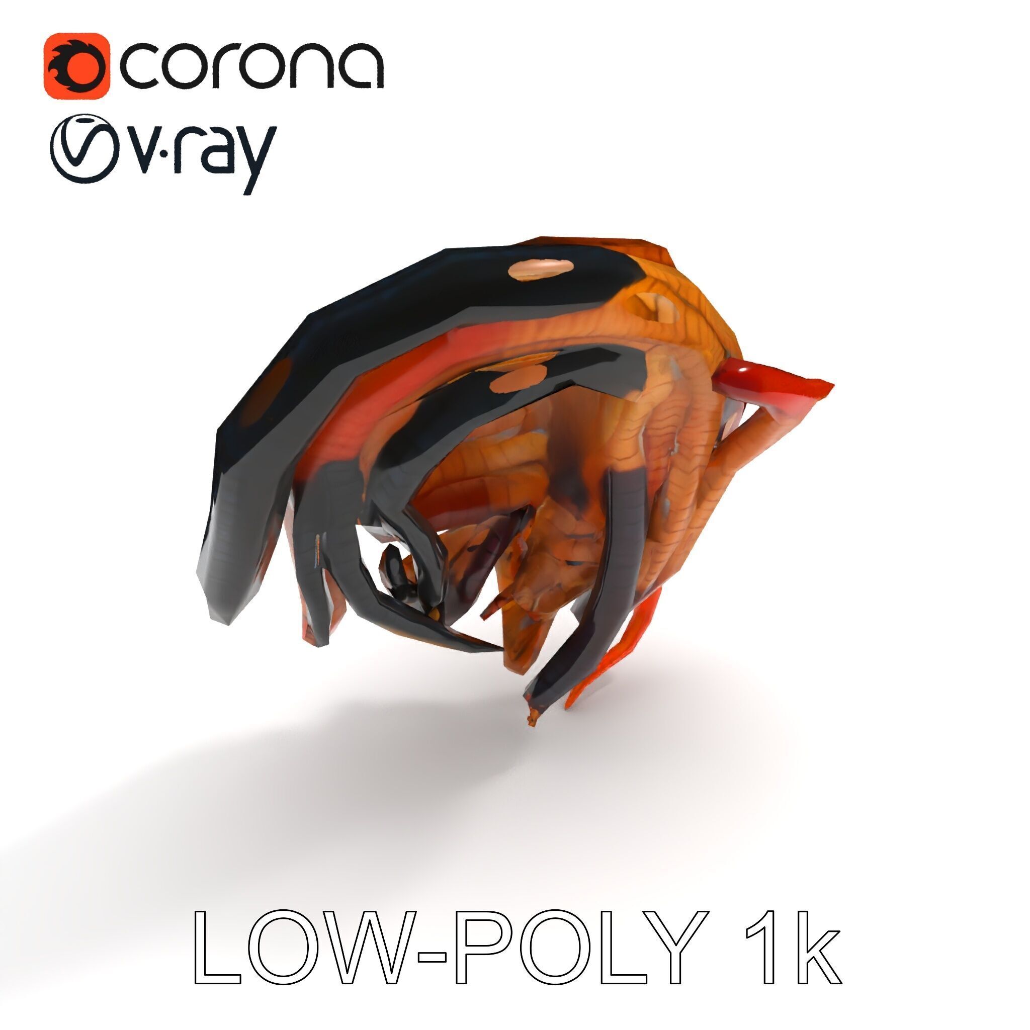 Realistic Worm Collection D Model Pack Low-poly 3D model_26