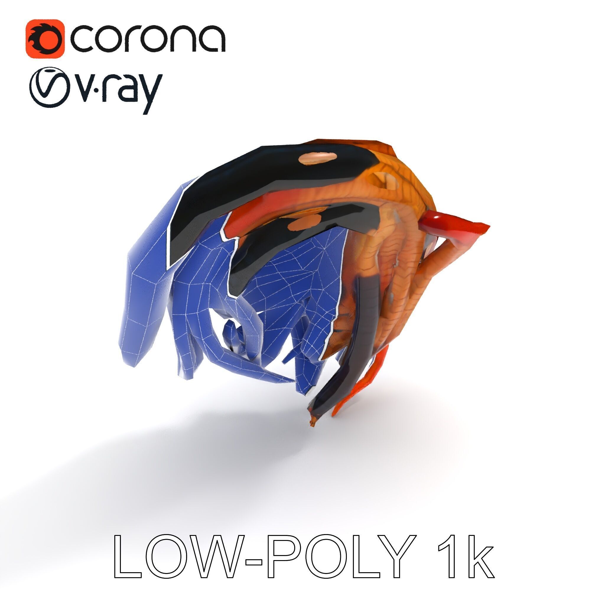 Realistic Worm Collection D Model Pack Low-poly 3D model_13