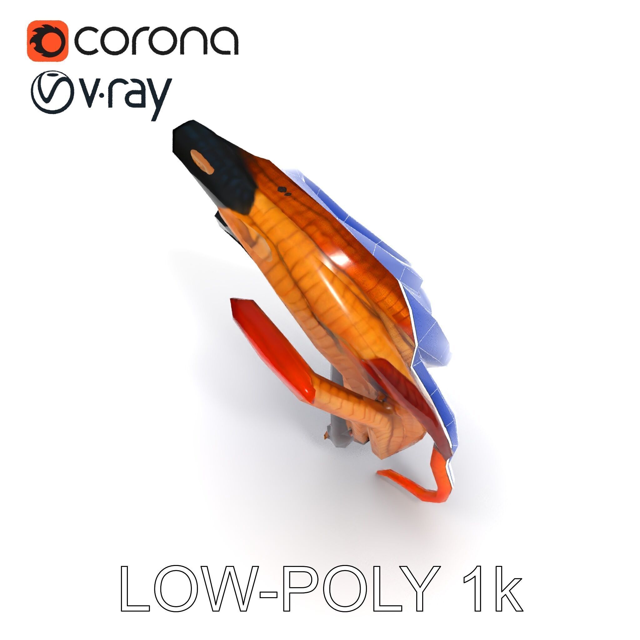 Realistic Worm Collection D Model Pack Low-poly 3D model_20