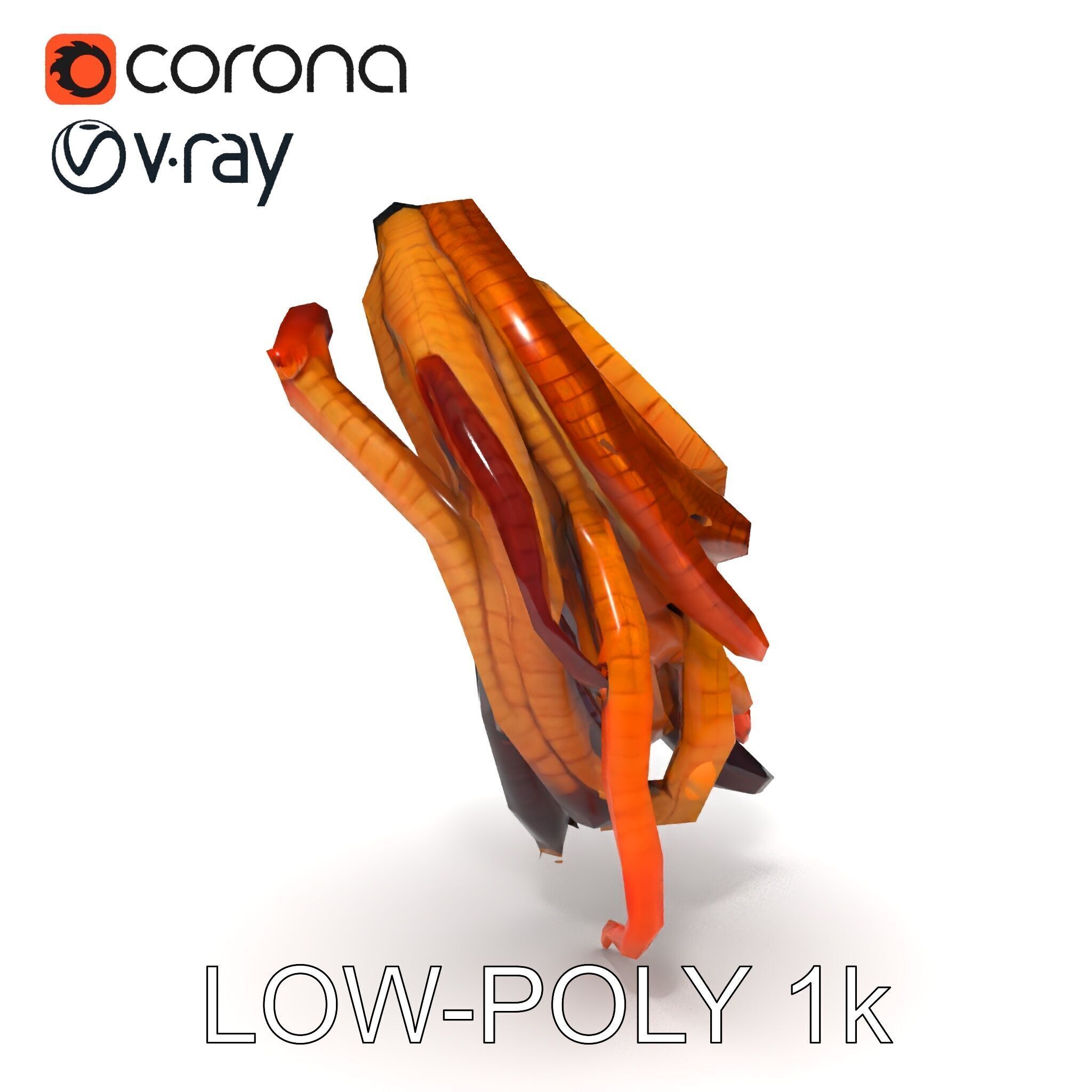 Realistic Worm Collection D Model Pack Low-poly 3D model_23