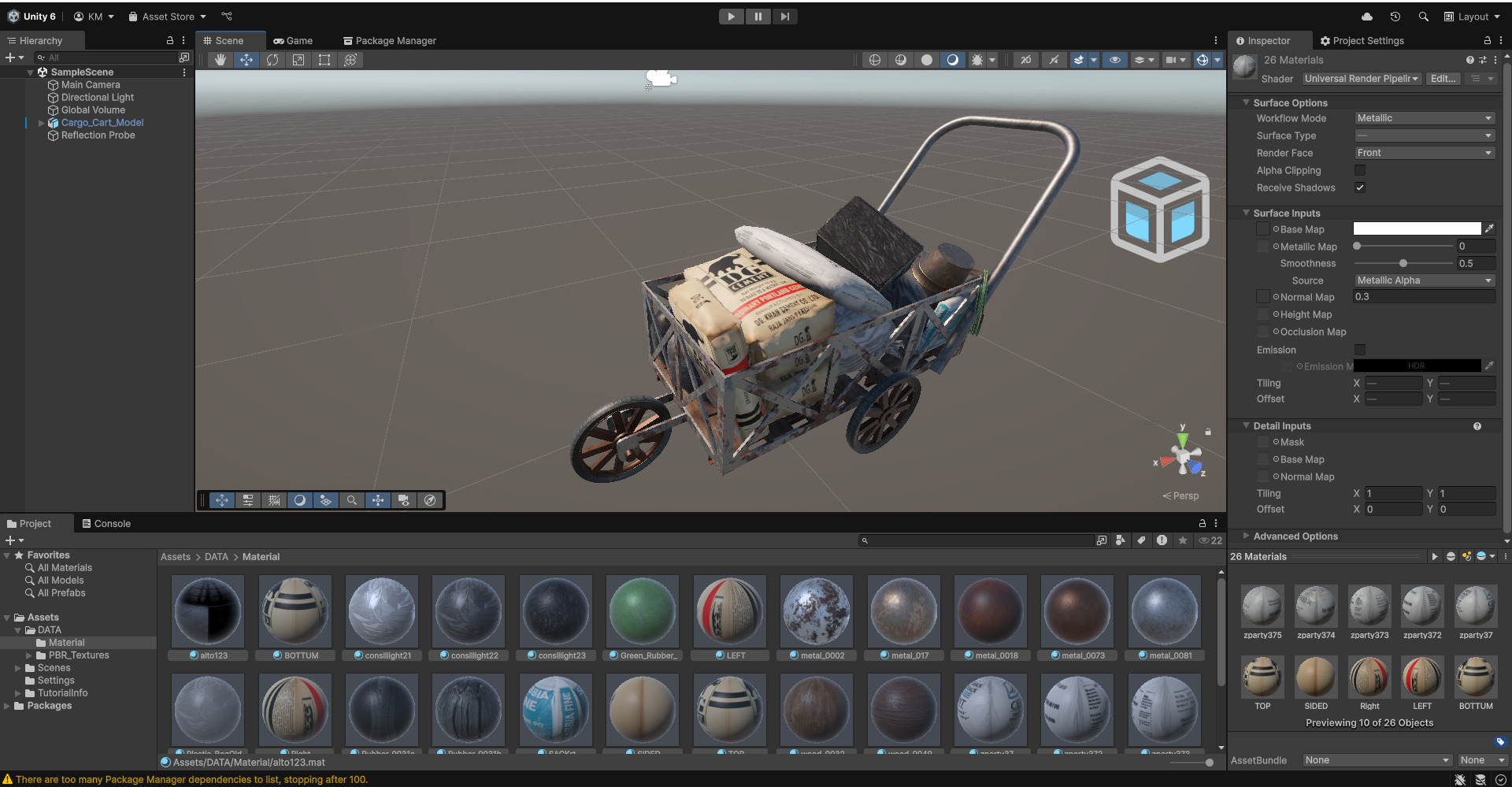 Cargo Cart Low-poly 3D model_5