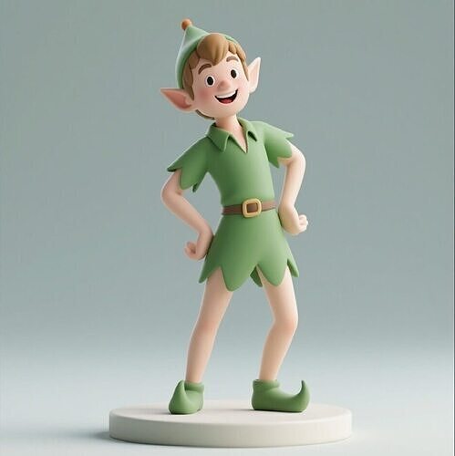 419  Elf  Full Body Ivory Figurine 3D print model