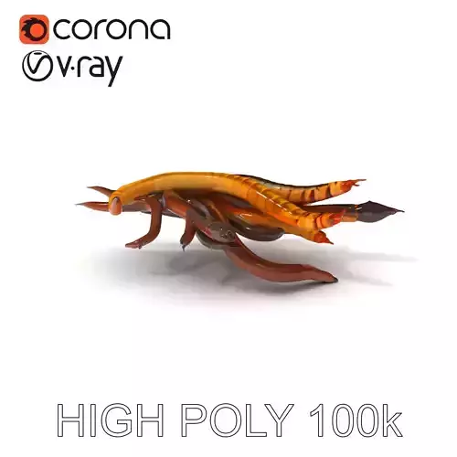 Colorful Centipede Model Pack Low-poly 3D model