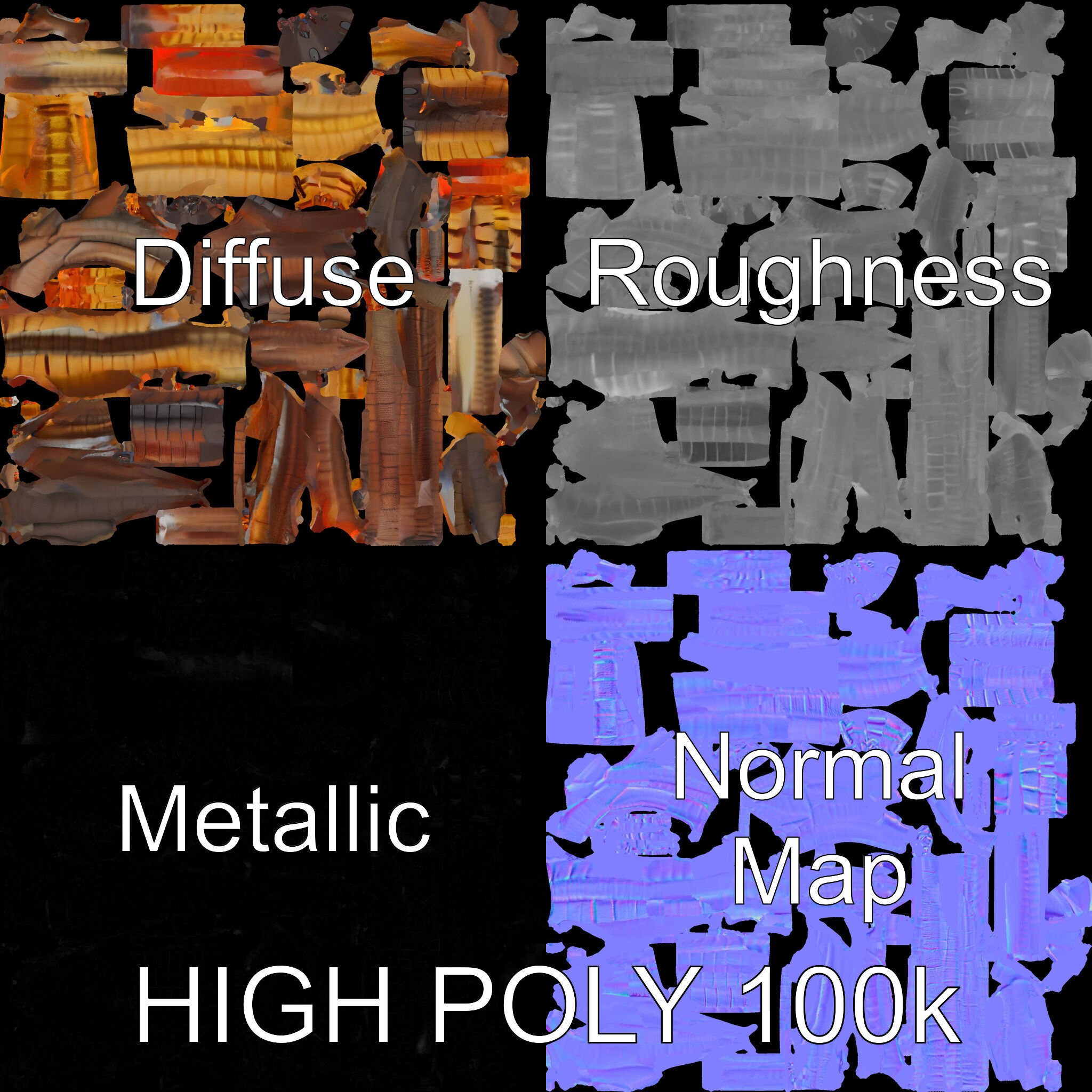 Colorful Centipede Model Pack Low-poly 3D model_3