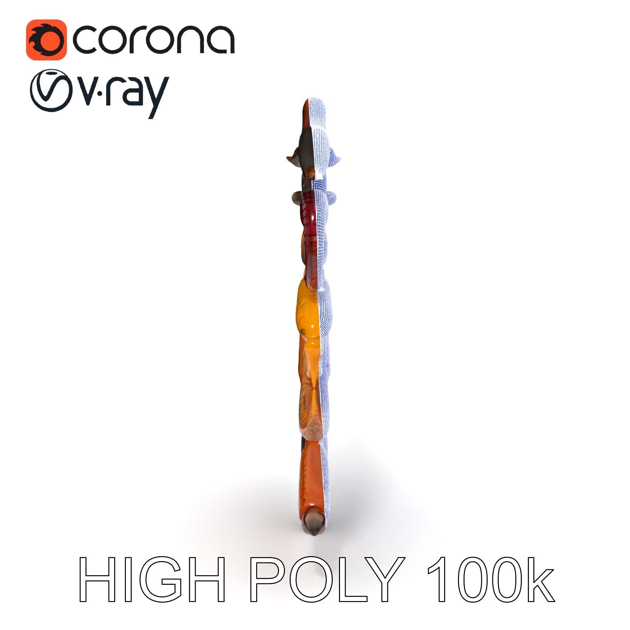 Realistic Earthworm Model Pack with HighDetail PBR Textures Low-poly 3D model_16