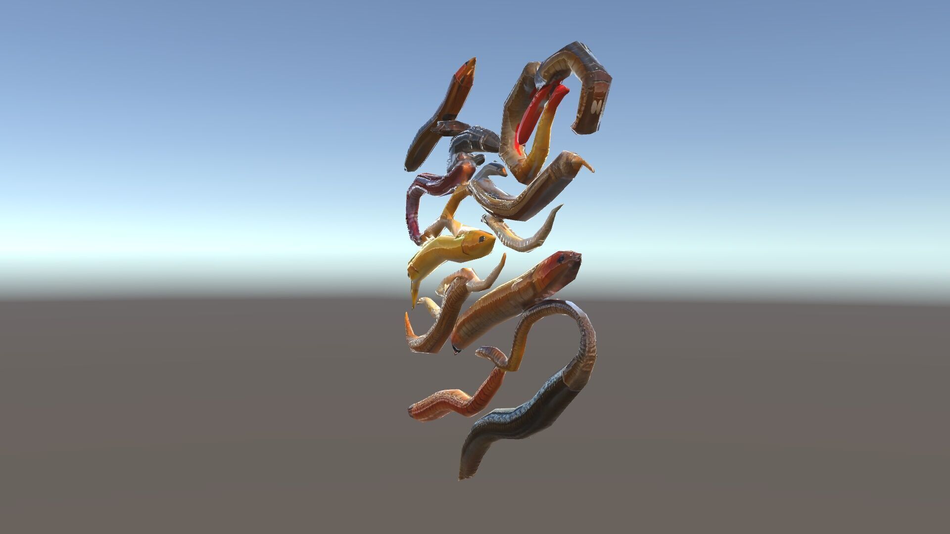 Realistic Earthworm Model Pack with HighDetail PBR Textures Low-poly 3D model_9