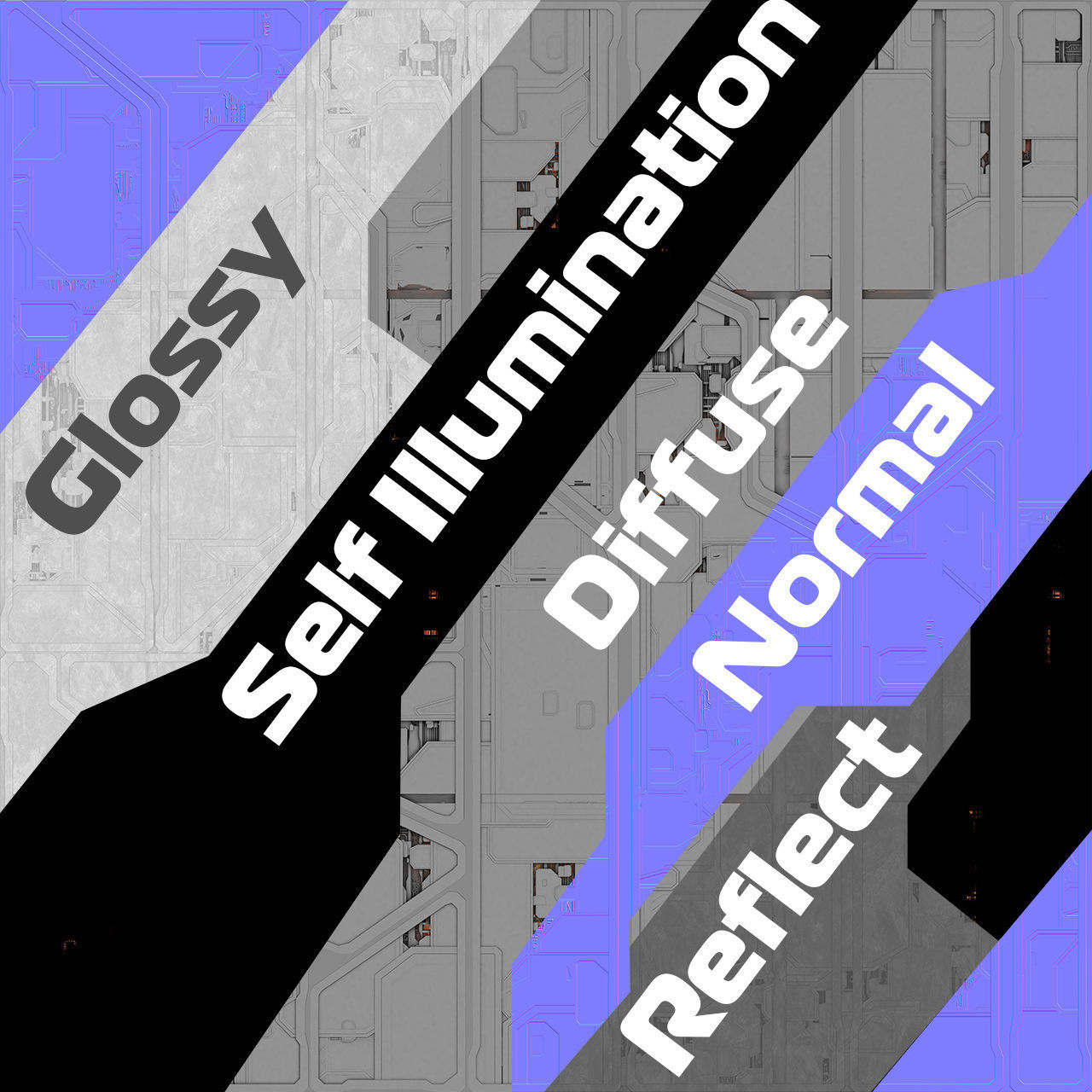 Sci-fi Textures Advanced Pack Low-poly 3D model_14