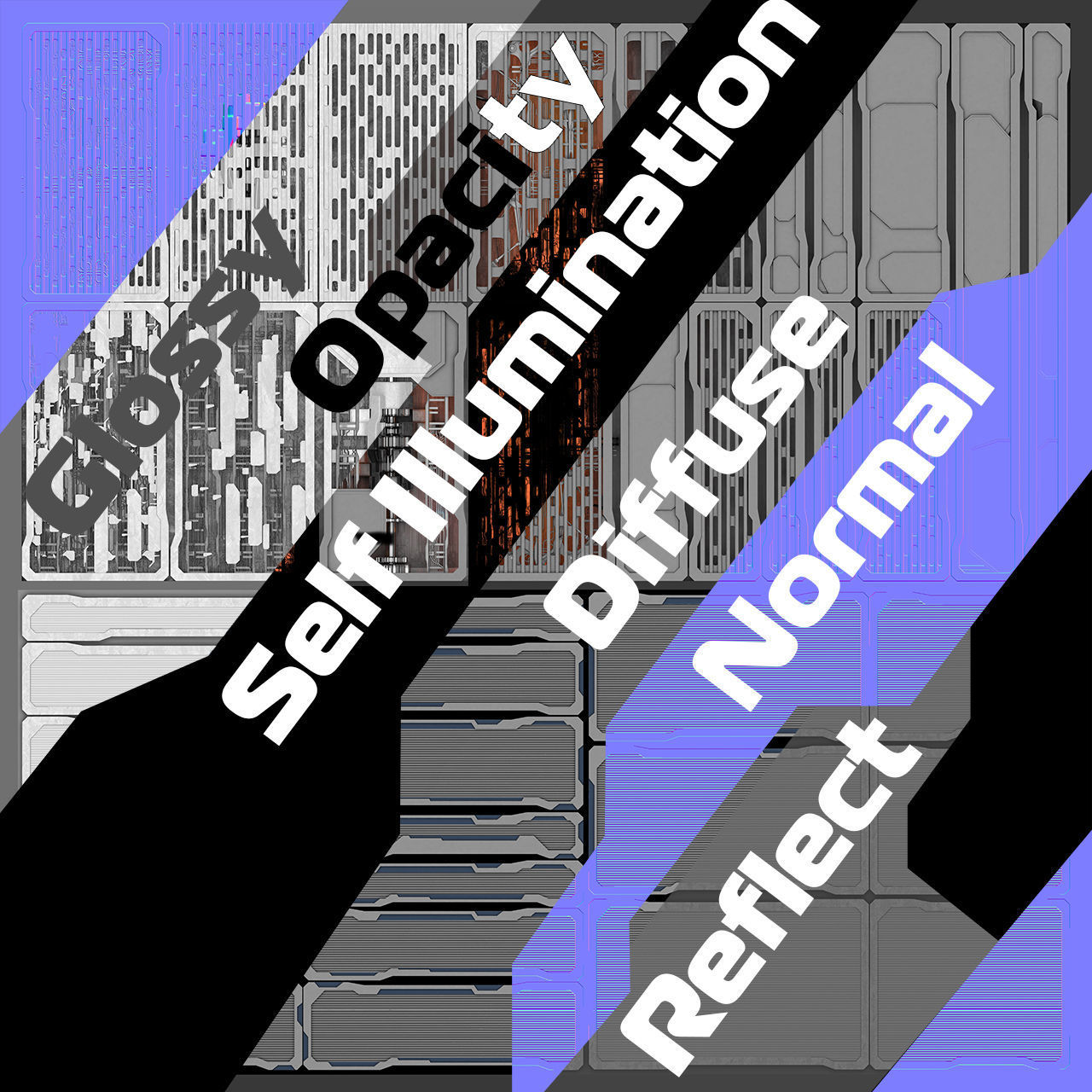 Sci-fi Textures Advanced Pack Low-poly 3D model_11