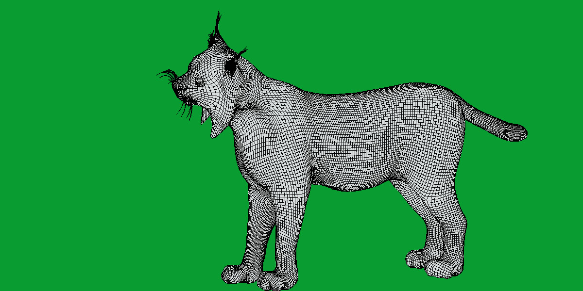Iberian Lynx Low-poly 3D model_19