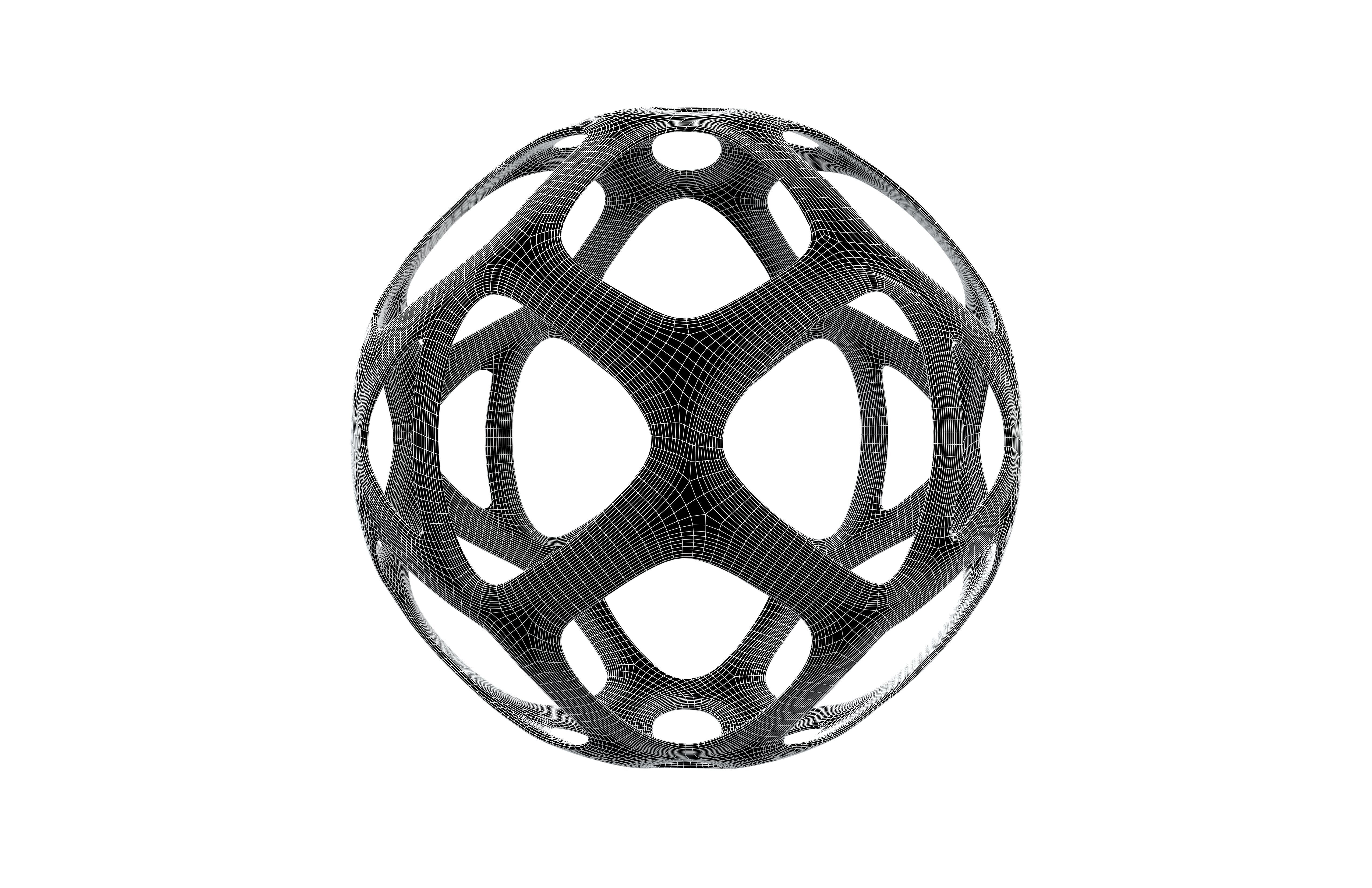 Abstract Sphere v11 001 Low-poly 3D model_5