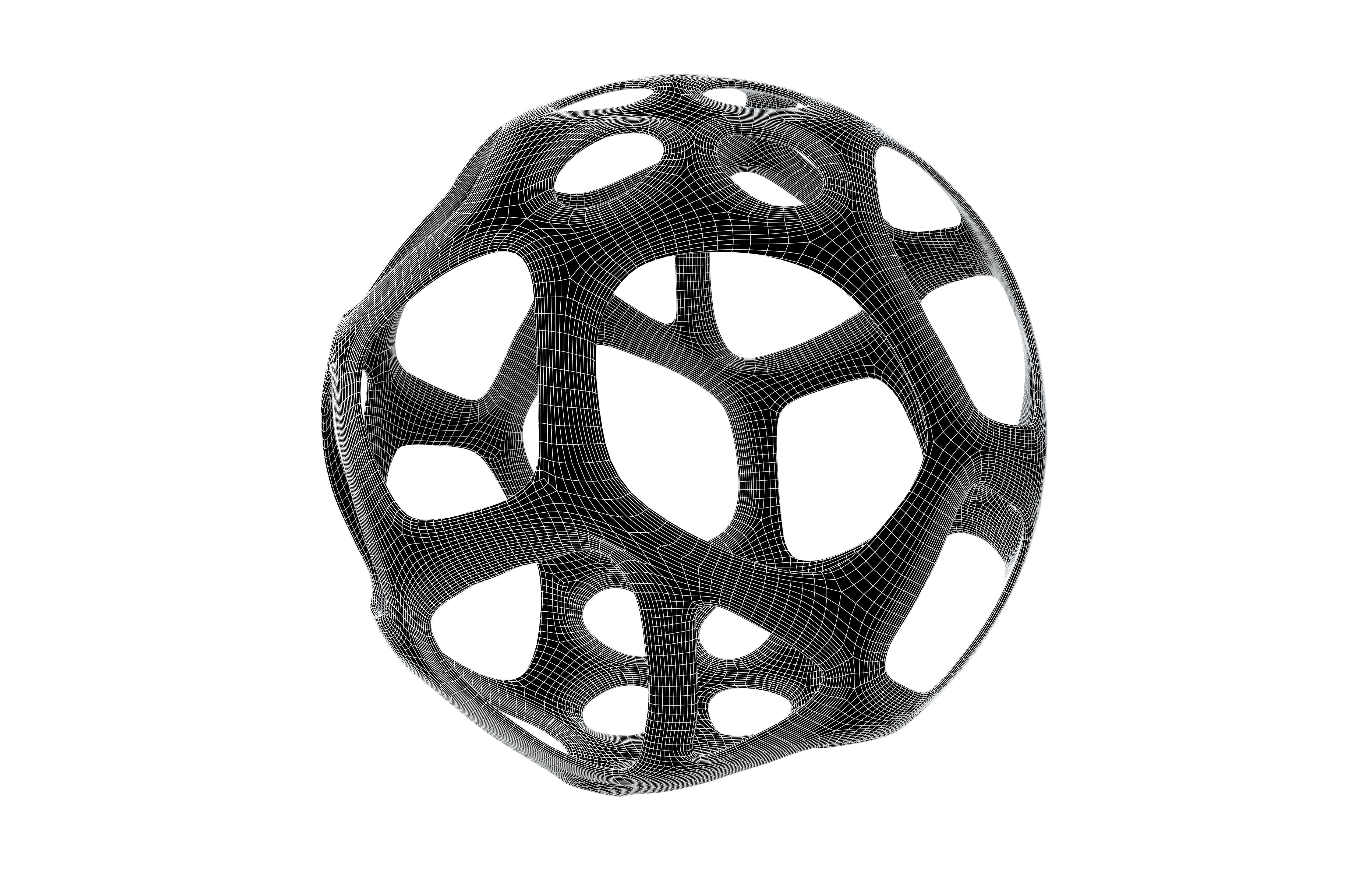 Abstract Sphere v11 002 Low-poly 3D model_6
