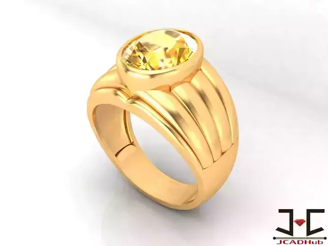 0255 - Guru Stone Gents Ring for Men - JCADHub