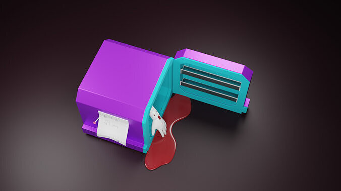 bloody hand game character  3D model