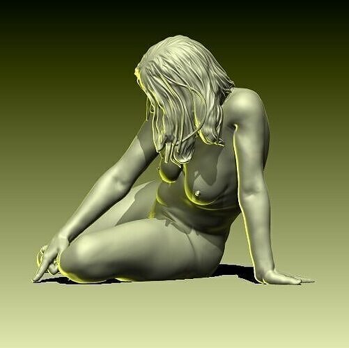 Mad Maud Elegant Nude Female Figurine Artistic and realistic 3D print model