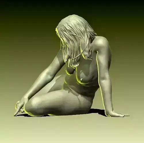 Mad Maud Elegant Nude Female Figurine Artistic and realistic 3D print model