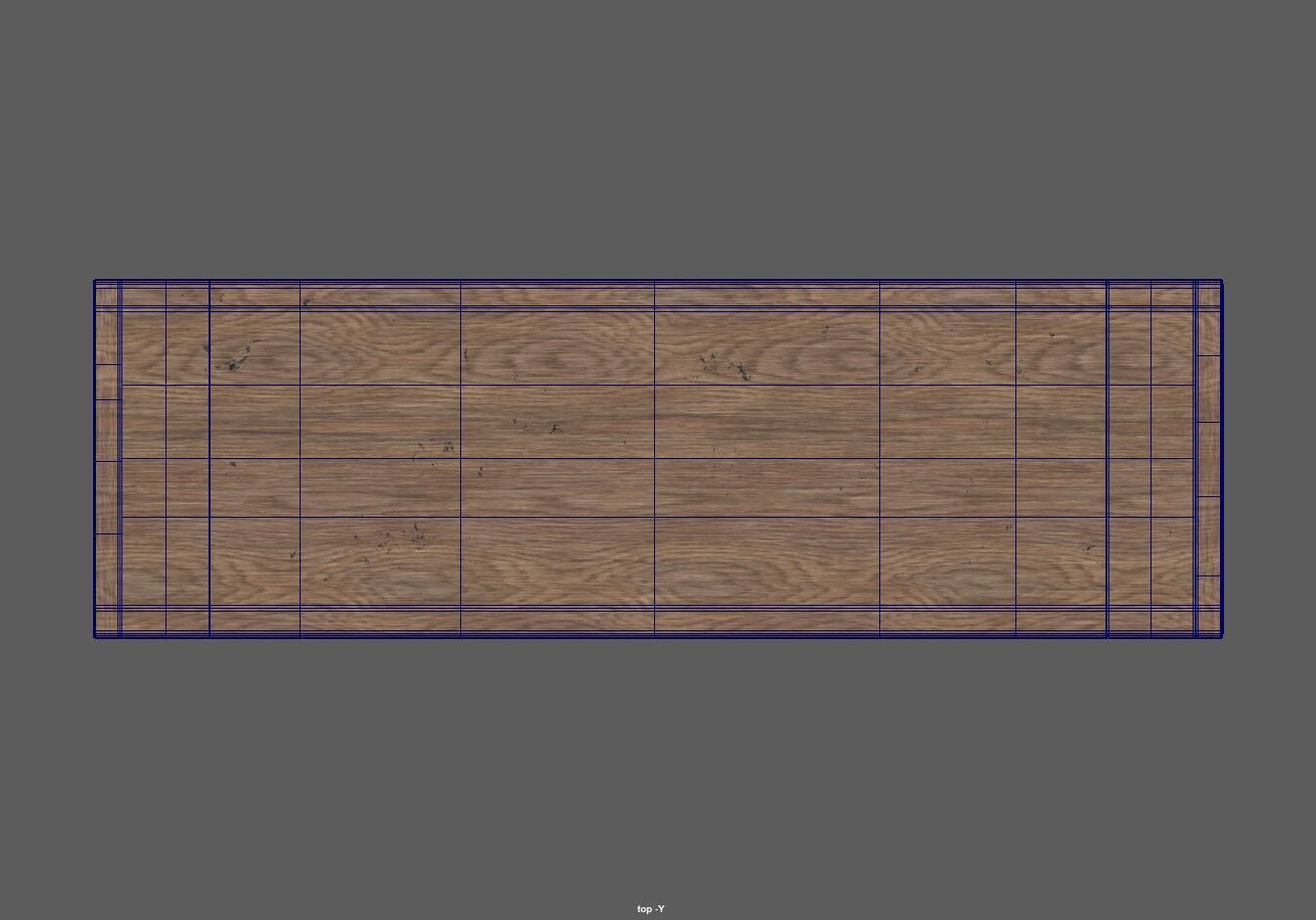 Extendable Wooden Dining Table Harvest Style Low-poly 3D model_11