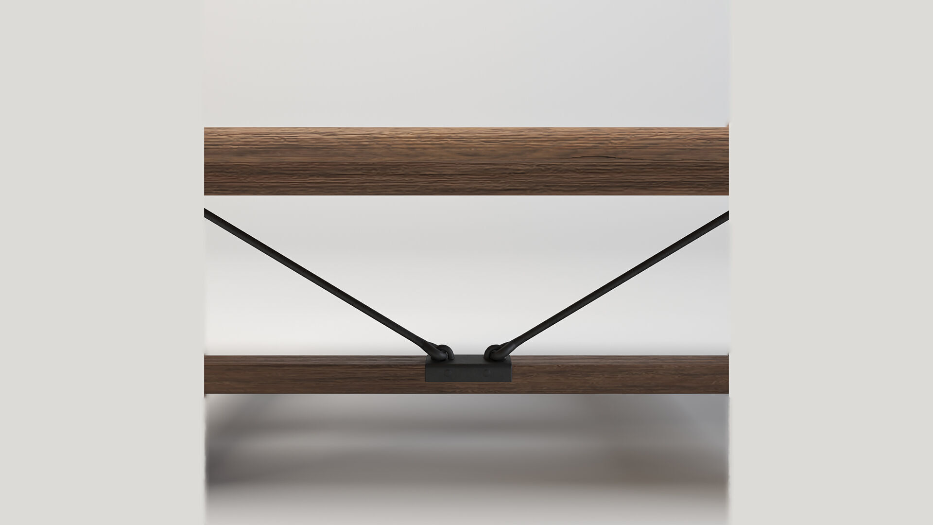 Extendable Wooden Dining Table Harvest Style Low-poly 3D model_5