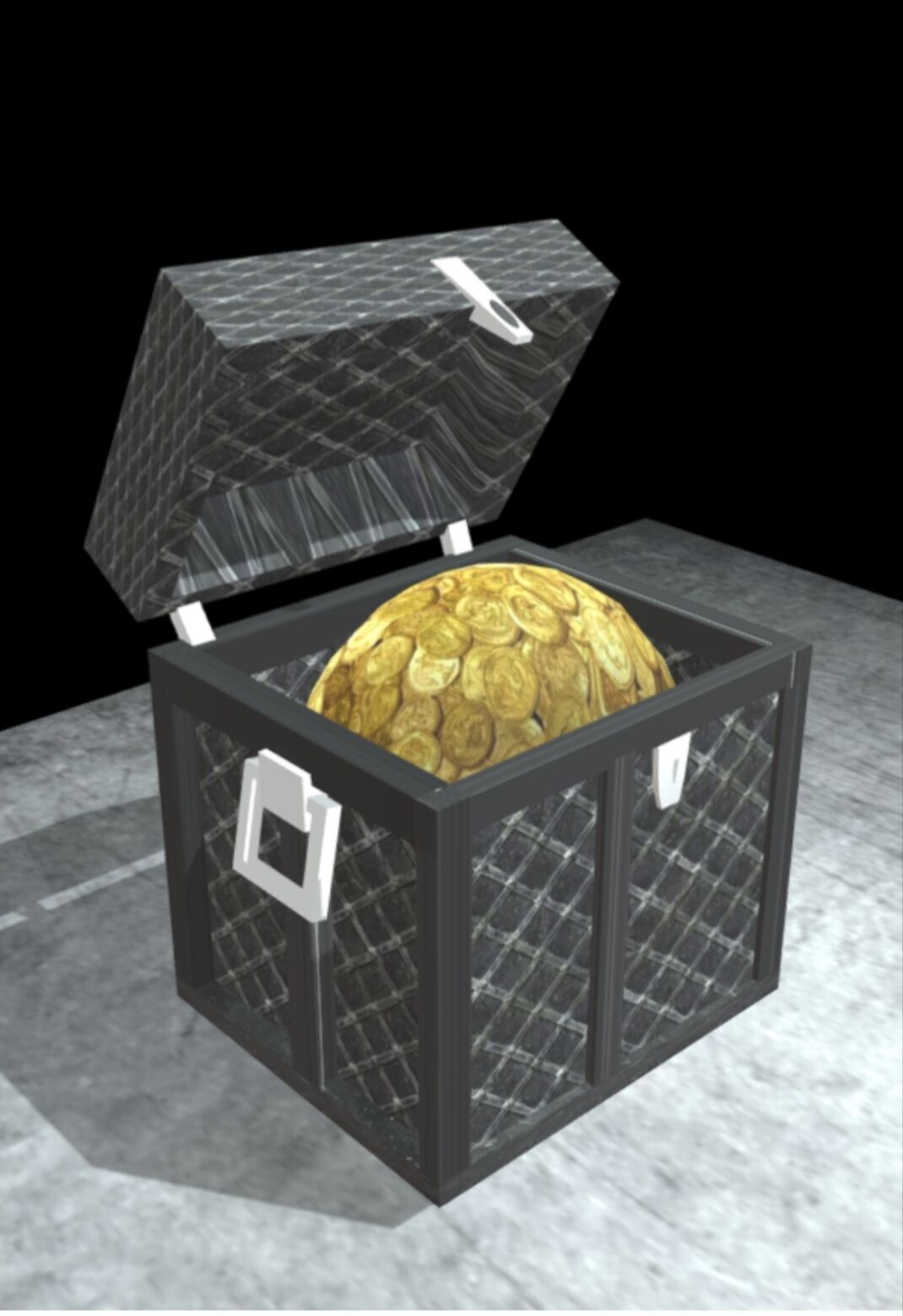 Loot box 3d model Low-poly 3D model_3