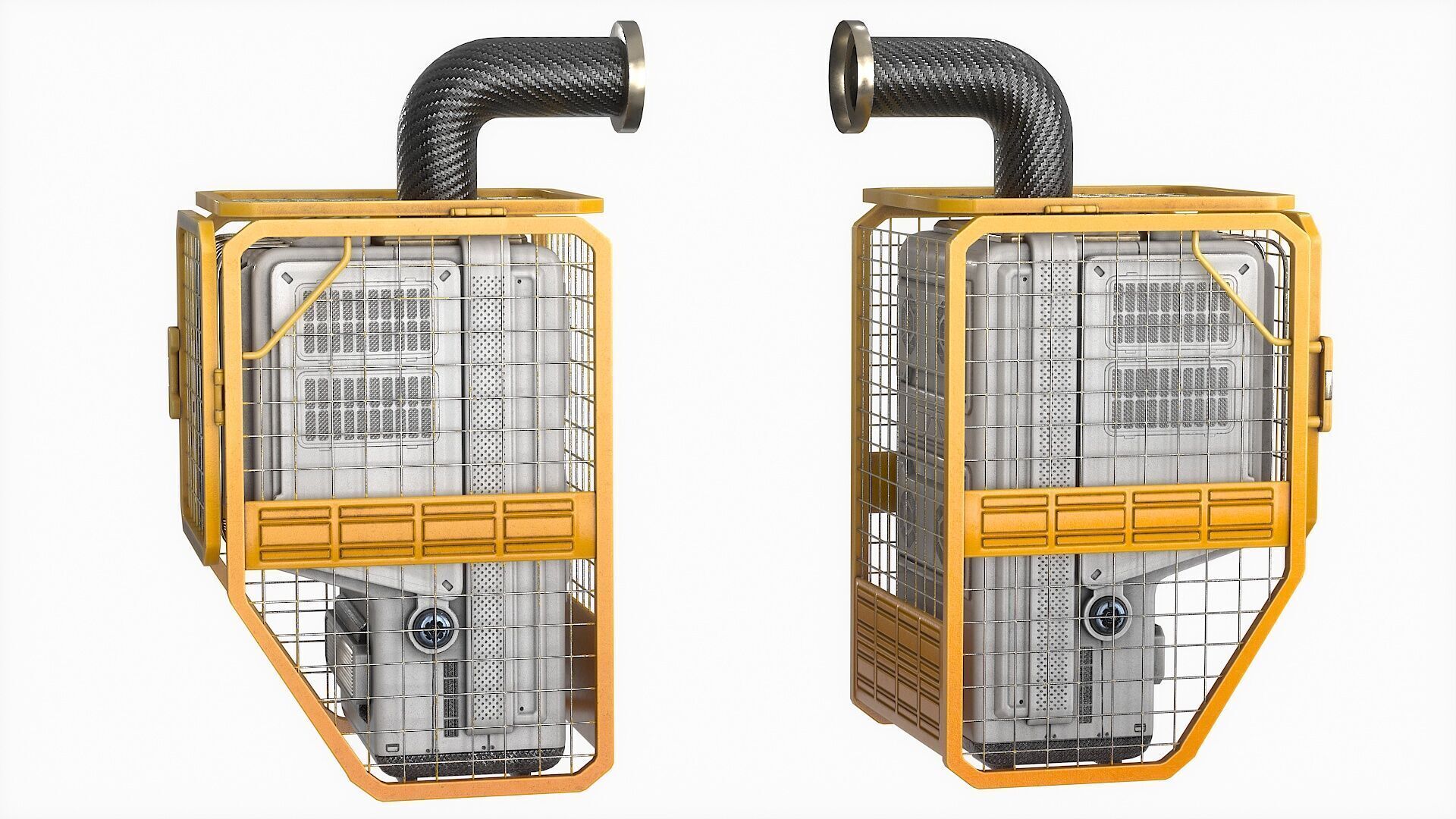 Sci Fi Device Generator Battery v3 Low-poly 3D model_14