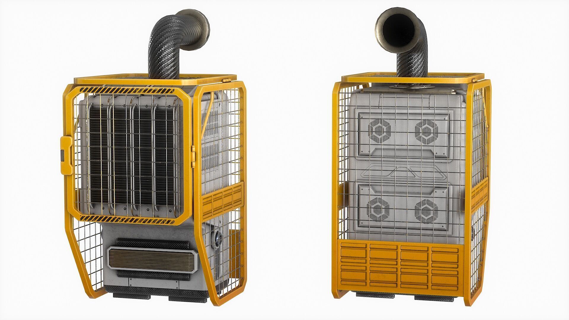 Sci Fi Device Generator Battery v3 Low-poly 3D model_15