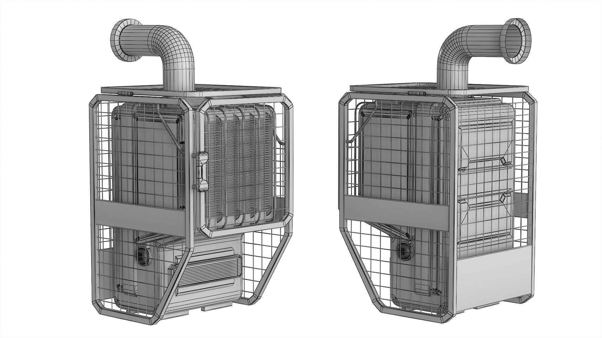 Sci Fi Device Generator Battery v3 Low-poly 3D model_16