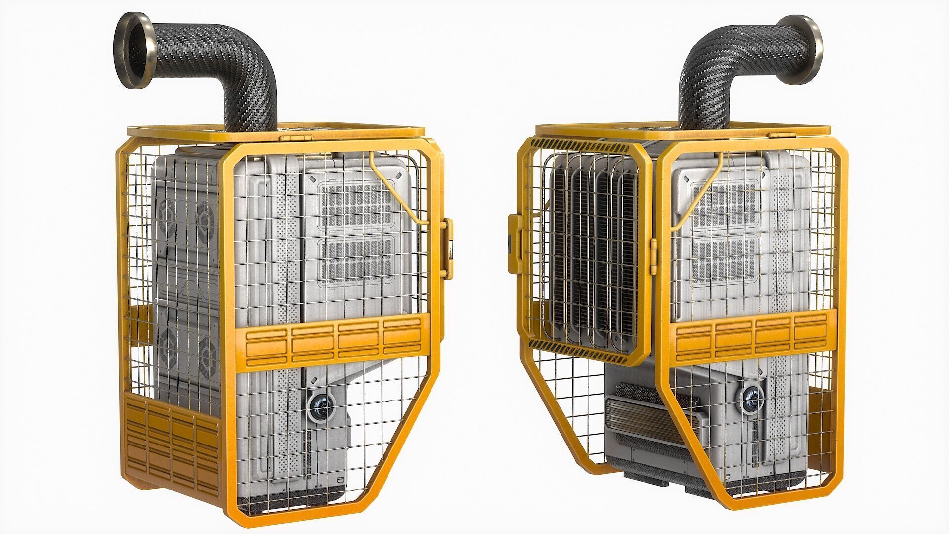 Sci Fi Device Generator Battery v3 Low-poly 3D model_10