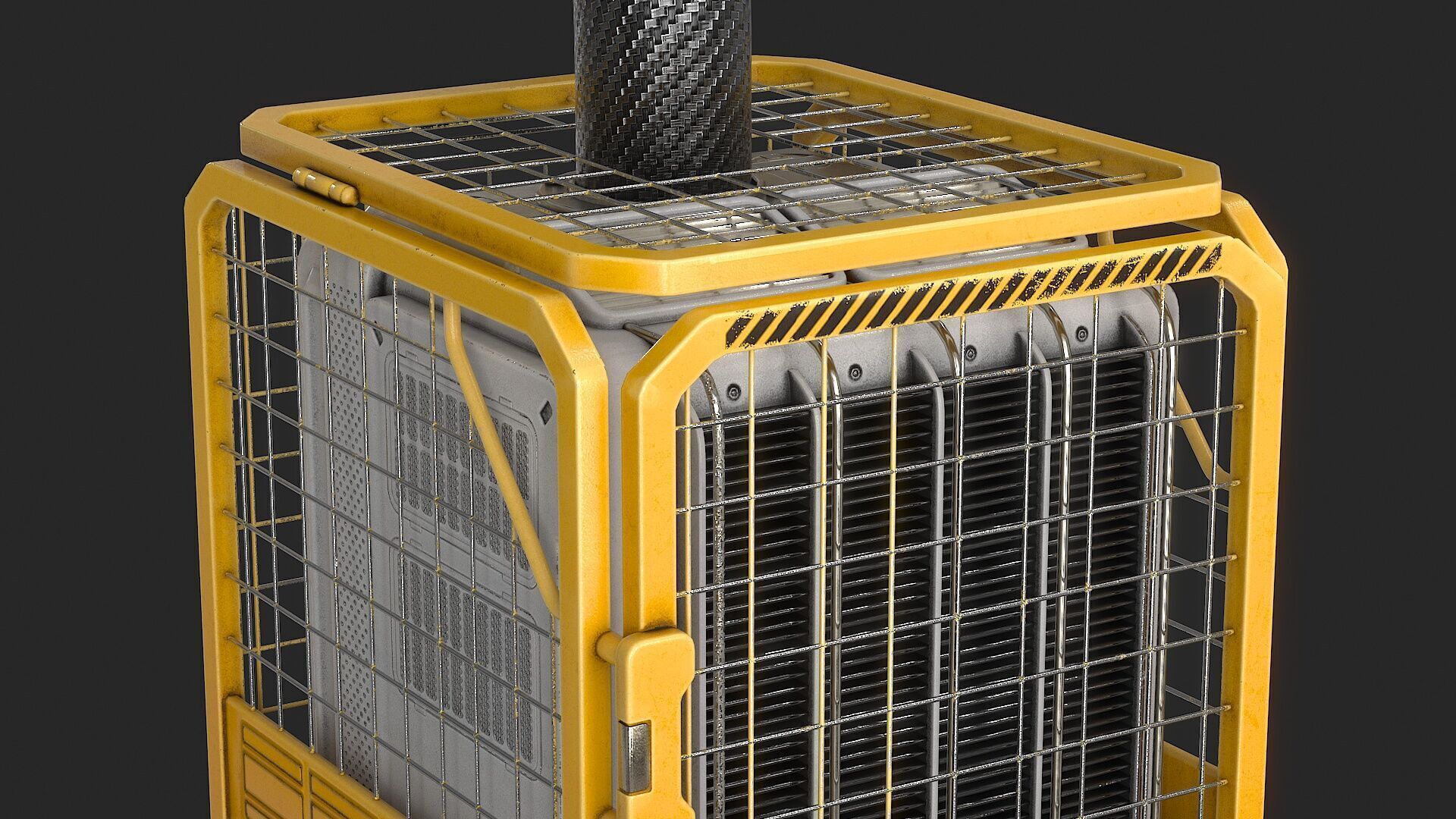 Sci Fi Device Generator Battery v3 Low-poly 3D model_5