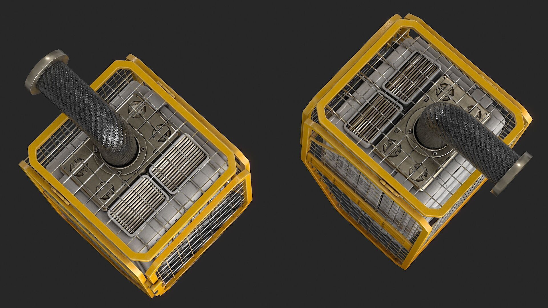 Sci Fi Device Generator Battery v3 Low-poly 3D model_3