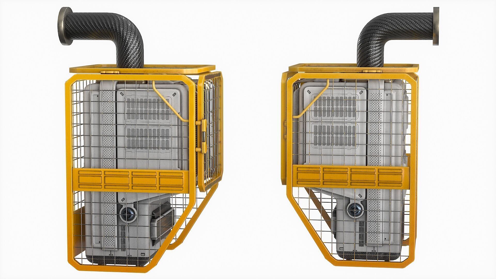 Sci Fi Device Generator Battery v3 Low-poly 3D model_9