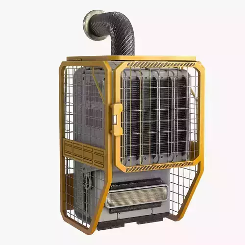 Sci Fi Device Generator Battery v3 Low-poly 3D model