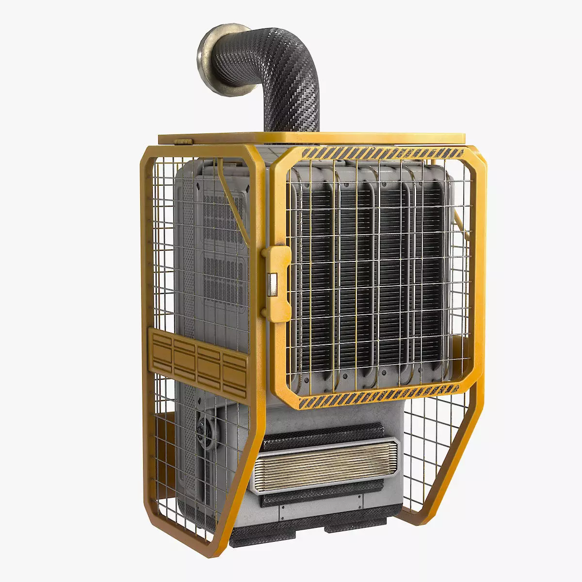 Sci Fi Device Generator Battery v3 Low-poly 3D model_0