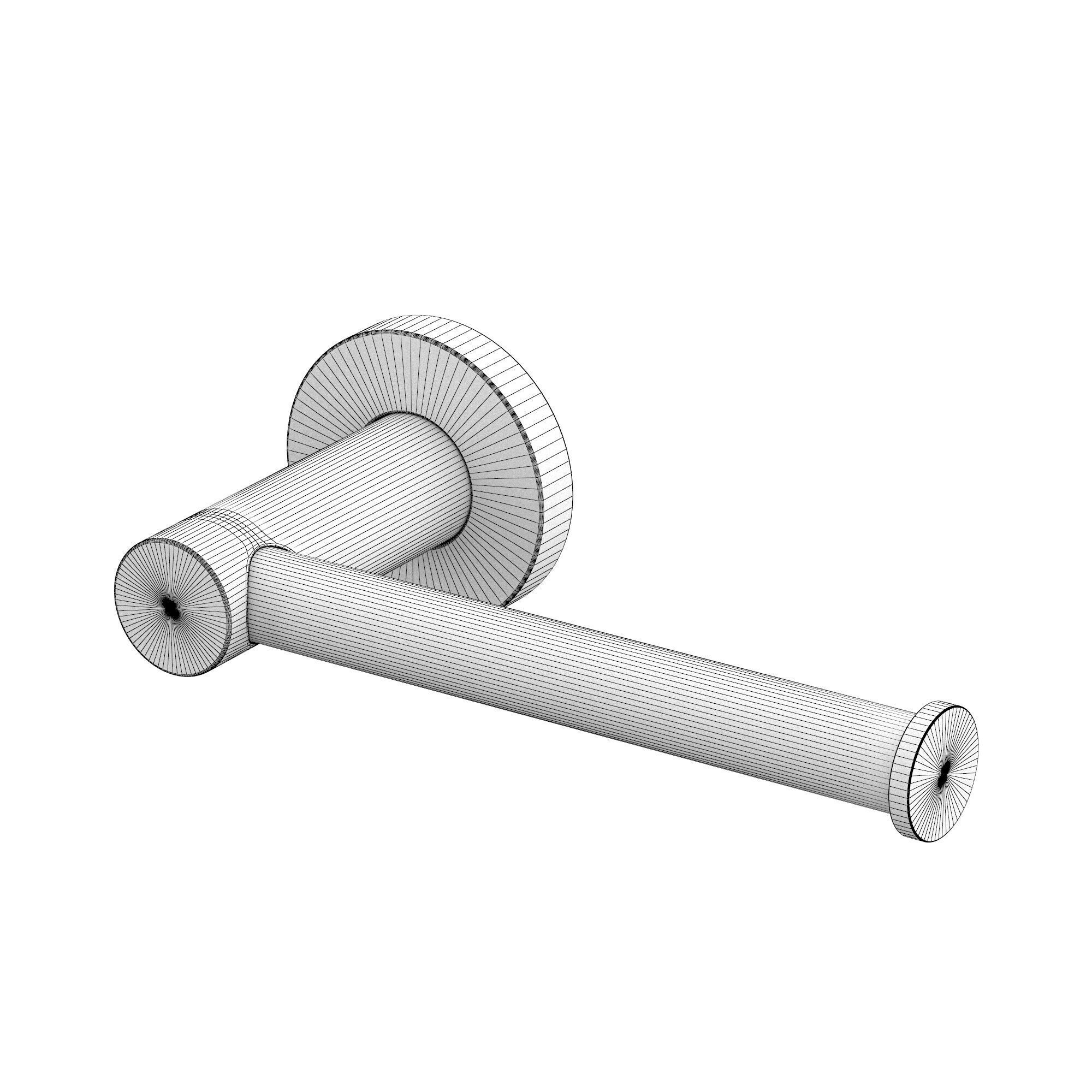 Radii Toilet Roll Holder Round Plate 3D model_4