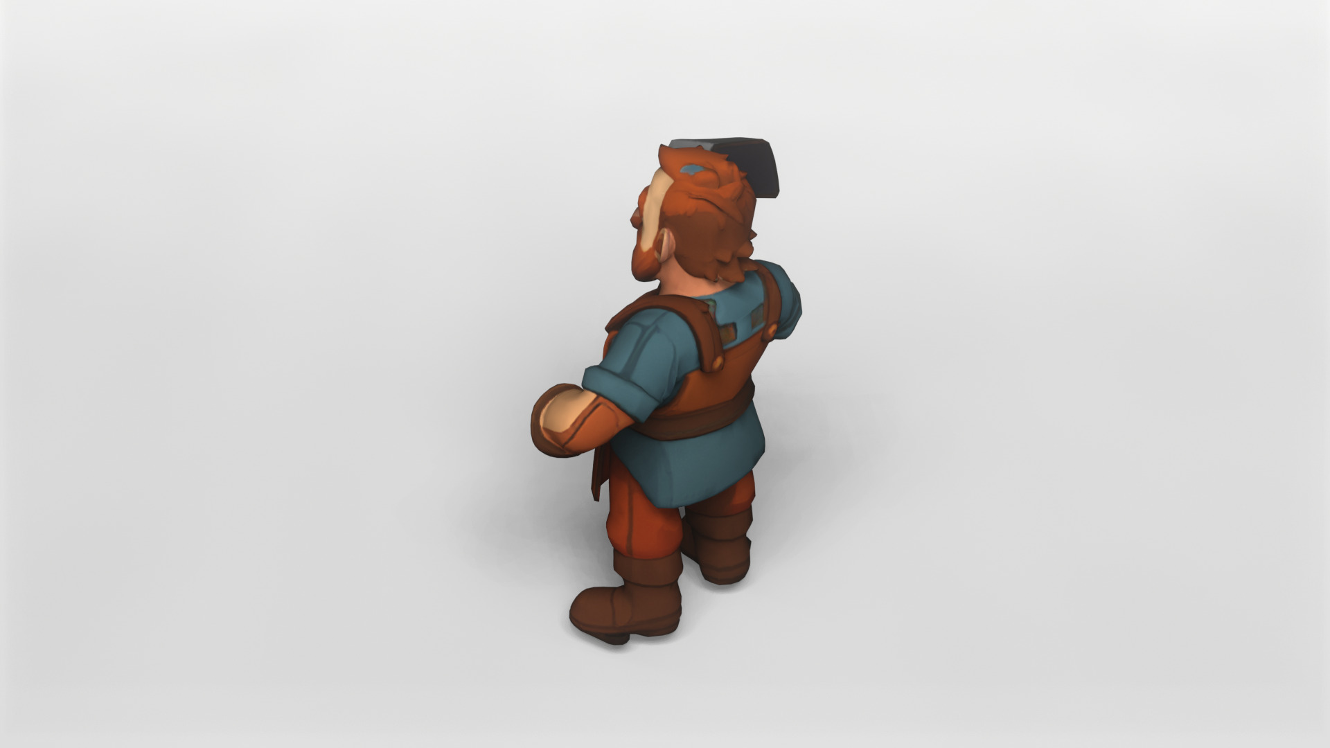 Friendly Blacksmith Character 3D Model 3D model_2