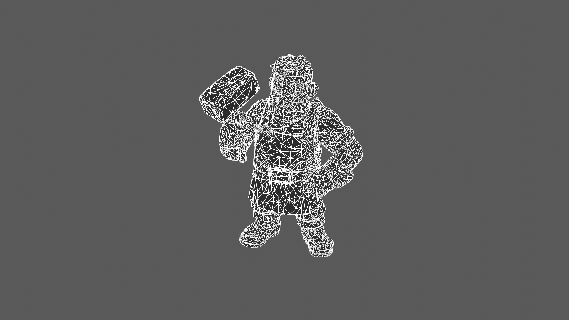 Friendly Blacksmith Character 3D Model 3D model_6