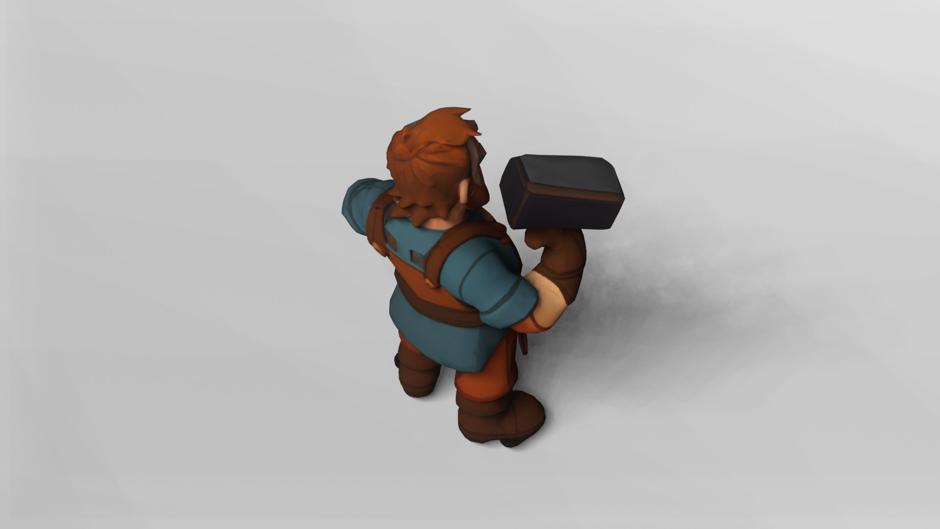Friendly Blacksmith Character 3D Model 3D model_4