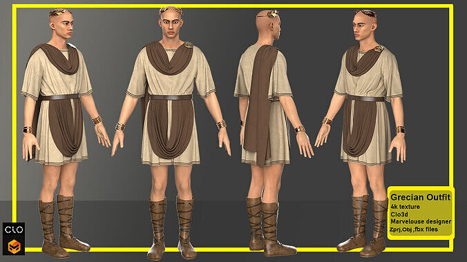 Grecian Outfit 3D model