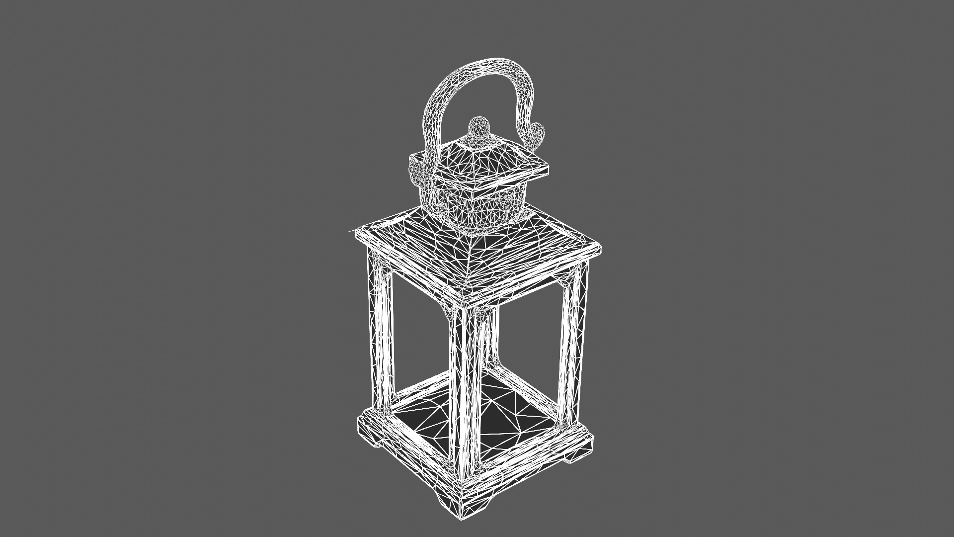 Vintage Brass Lantern 3D Model 3D model_5