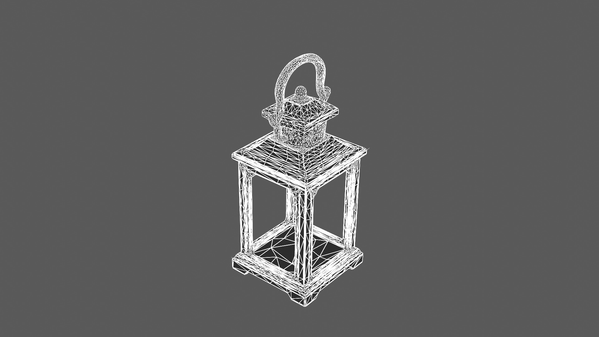 Vintage Brass Lantern 3D Model 3D model_8