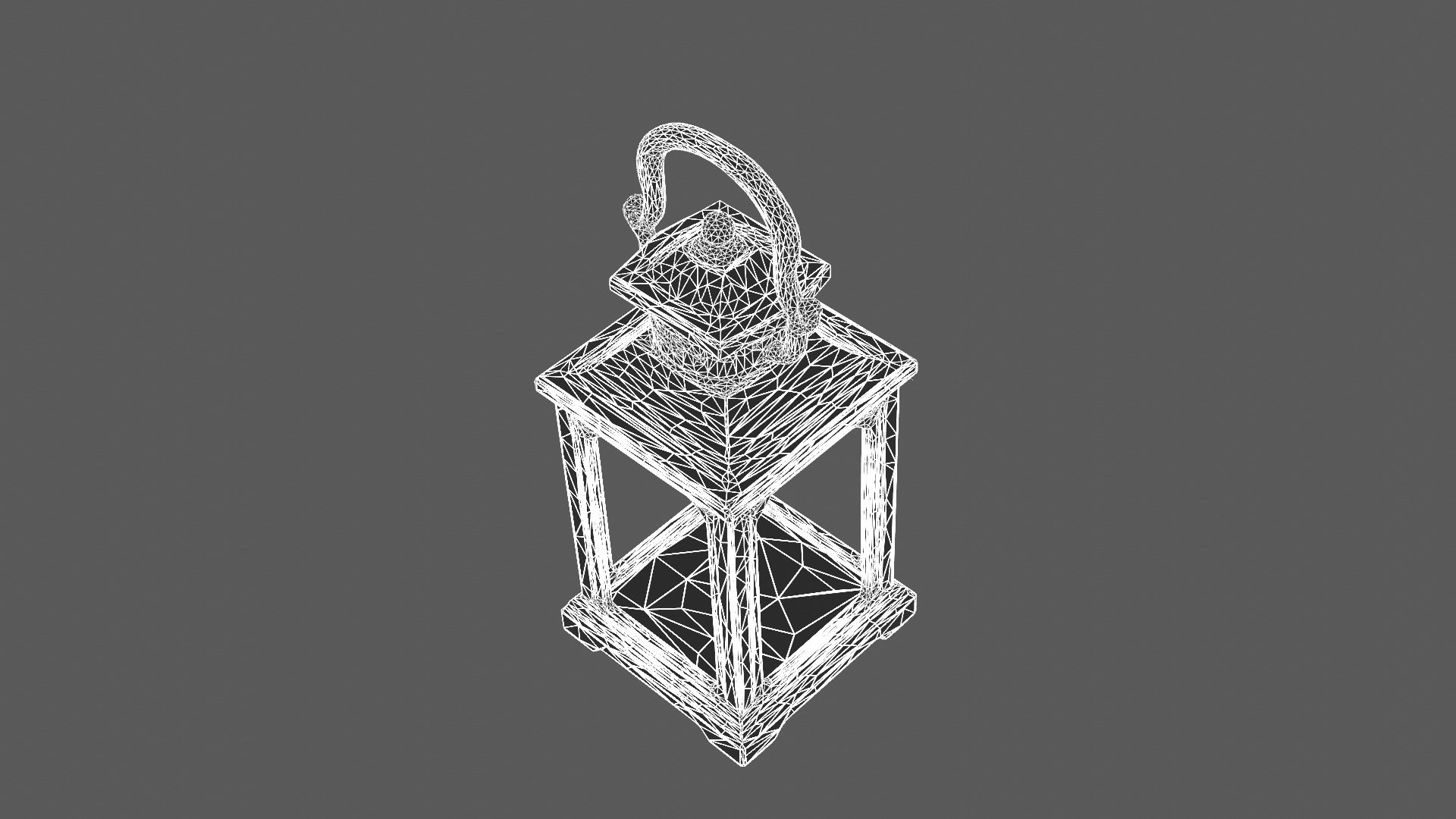 Vintage Brass Lantern 3D Model 3D model_9