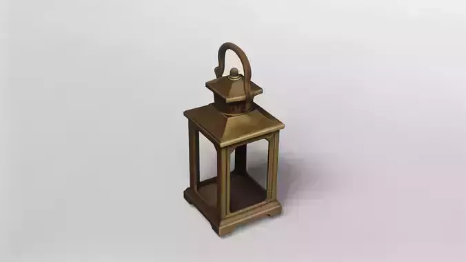 Vintage Brass Lantern 3D Model 3D model Vintage Brass Lantern 3D Model 3D model