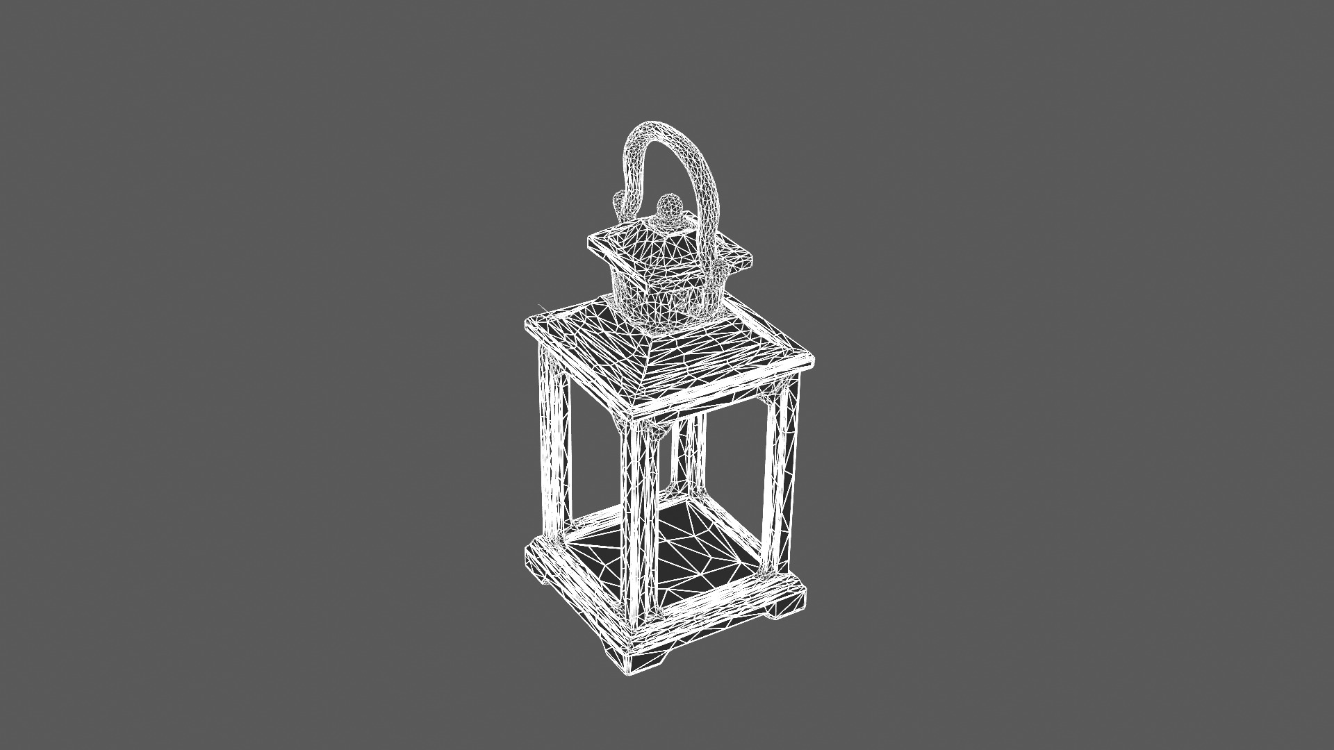 Vintage Brass Lantern 3D Model 3D model_7