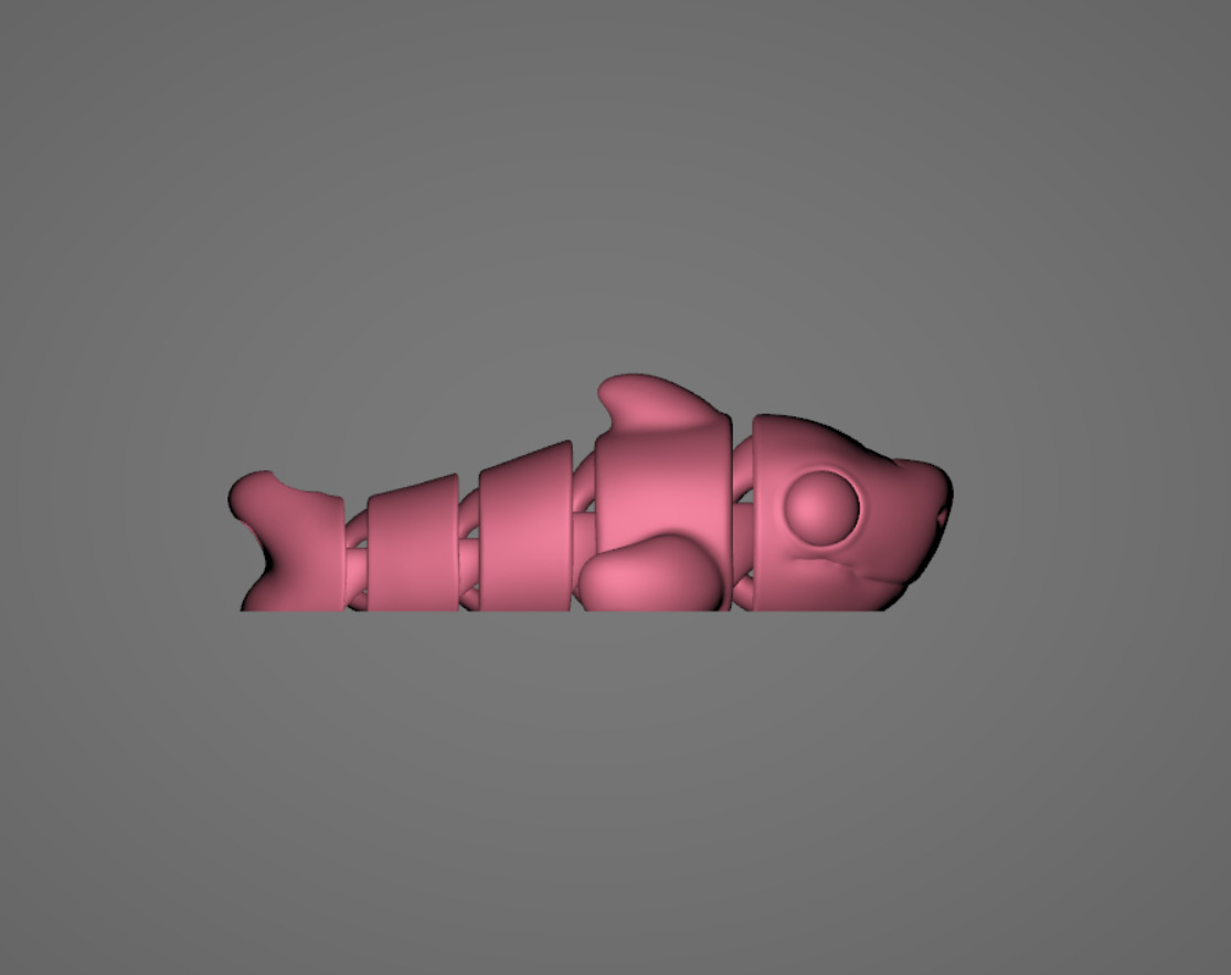 flexi shark  3D print model_1
