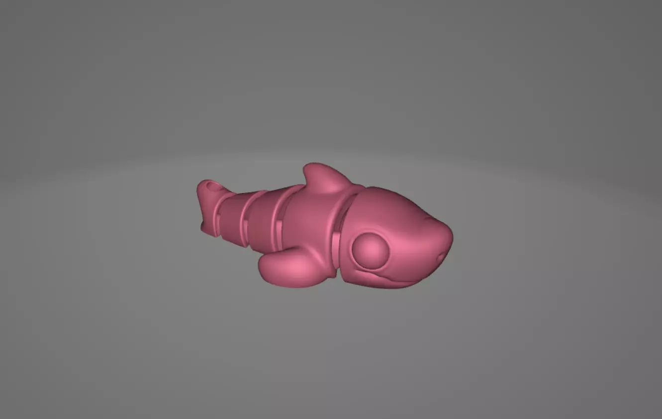 flexi shark  3D print model_0