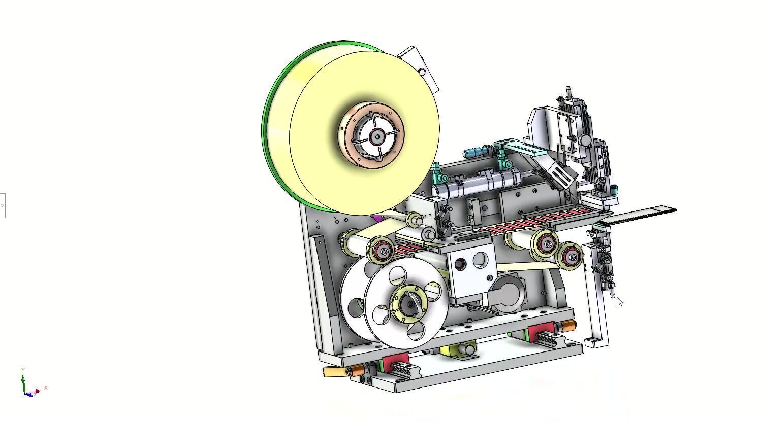 Automatic PCB Labeling and Taping Machine - SMT Line Equipment 3D model_2
